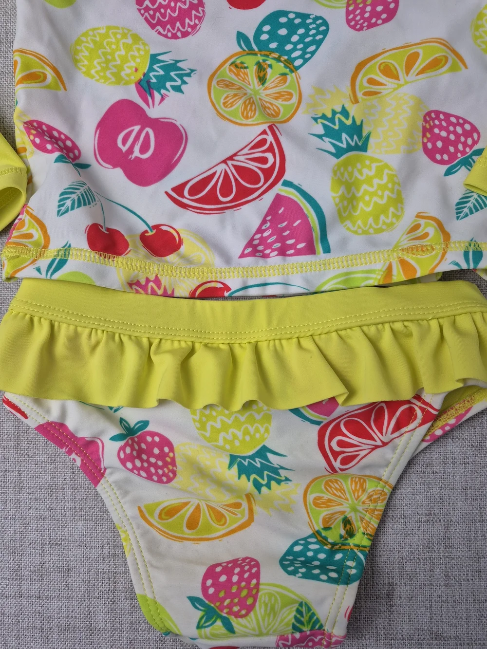 InGear Toddler Girls Tropical Fruit Long Sleeve Swimsuit Set 3T